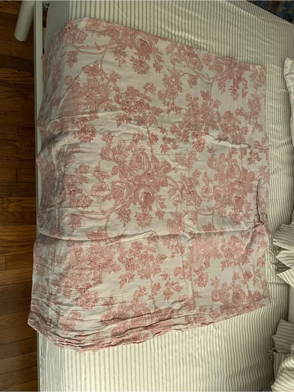 Urban Outfitters Dusty Pink Shower Curtain with Pink Floral Print